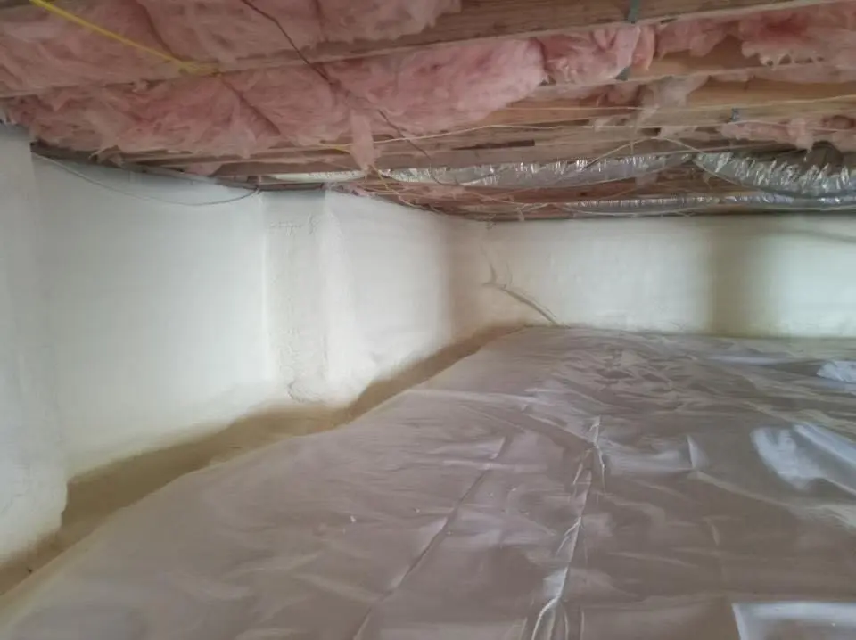 Crawl space encapsulation with closed-cell spray foam for Attic Insulation in Darlington
